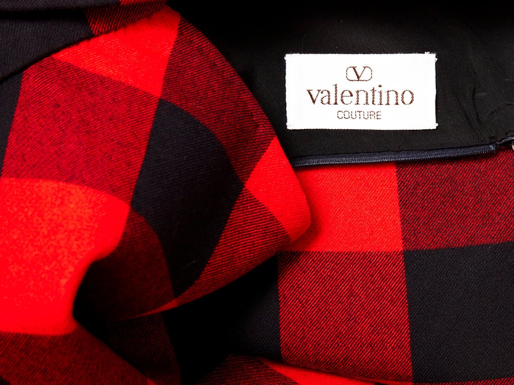 Women's Valentino Couture Plaid Skirt