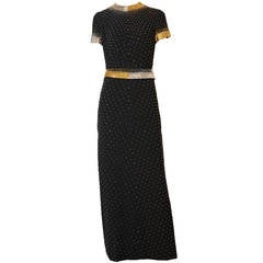 Donald Brooks Studded Evening Gown