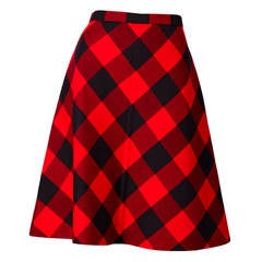 Valentino Couture Plaid Skirt