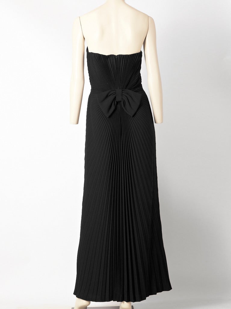 Azzaro Bias Cut Pleated Evening Gown In Excellent Condition In New York, NY