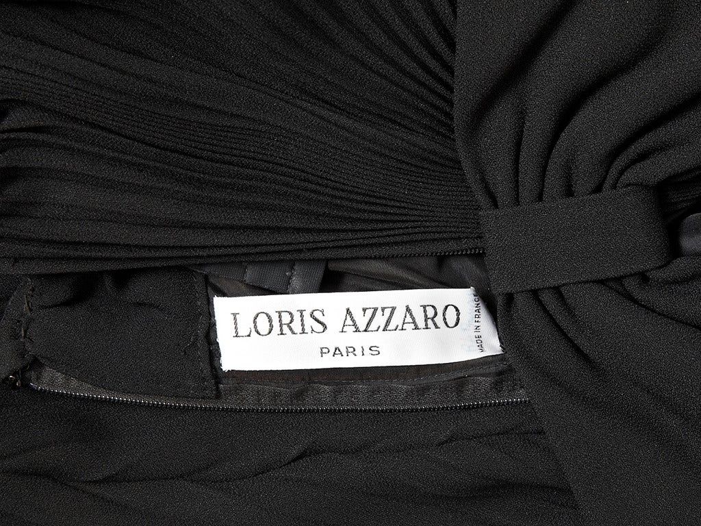 Azzaro Bias Cut Pleated Evening Gown at 1stdibs