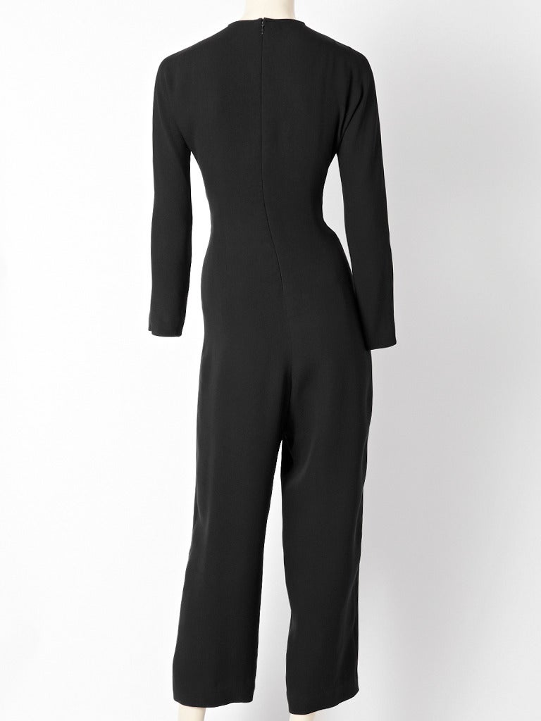 Geoffrey Beene Silk Jumpsuit In Excellent Condition In New York, NY