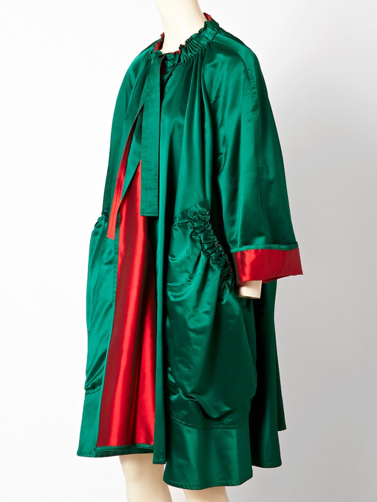 Women's Bill Blass Satin Evening Coat