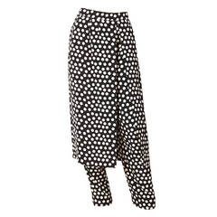 Bill Blass Polka Dot Pant with Skirt