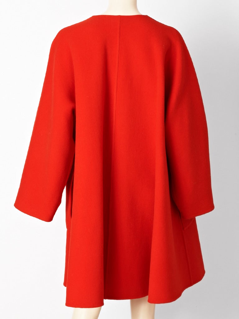 Bill Blass Double Face Wool Swing Coat In Excellent Condition In New York, NY