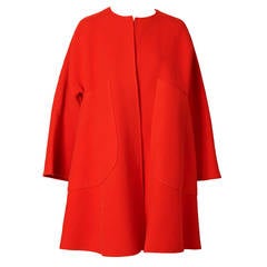 Retro Bill Blass Double Face Wool Swing Coat