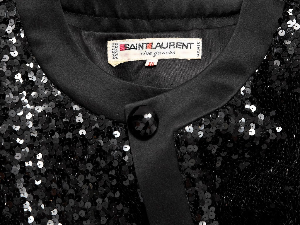 Yves Saint Laurent Sequined Cardigan In Excellent Condition In New York, NY