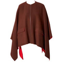 Bill Blass Double Face Wool Cashmere Poncho