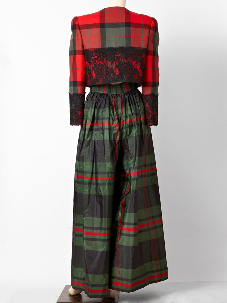 Women's Bill Blass Tartan Plaid Ensemble