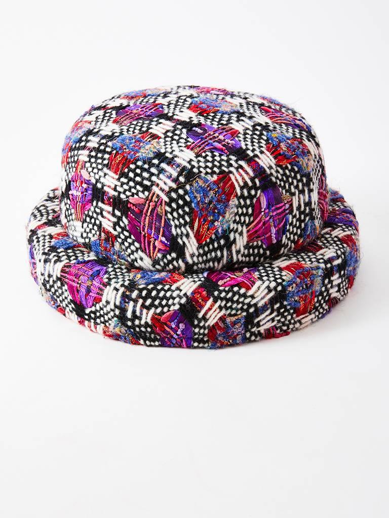 Chanel Linton Tweed Bowler Hat at 1stDibs | chanel sailor cap, bowler