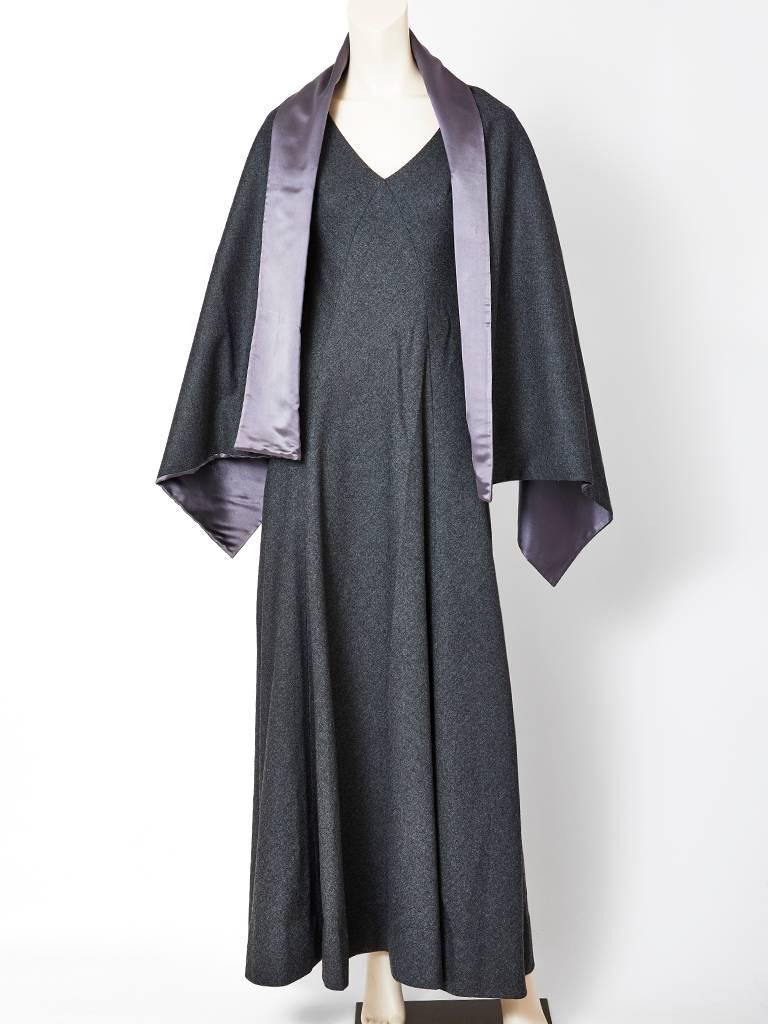 Galanos Wool Gown For Sale at 1stdibs