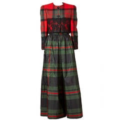 Vintage Bill Blass Tartan Plaid Ensemble