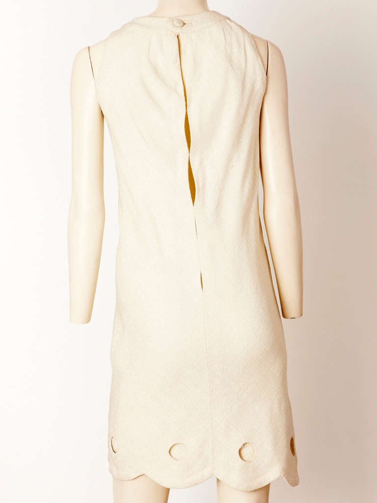 Pierre Cardin Linen Day Dress In Excellent Condition In New York, NY