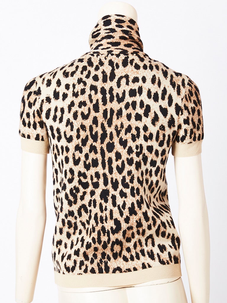 Valention Leopard Print Sweater In Excellent Condition In New York, NY