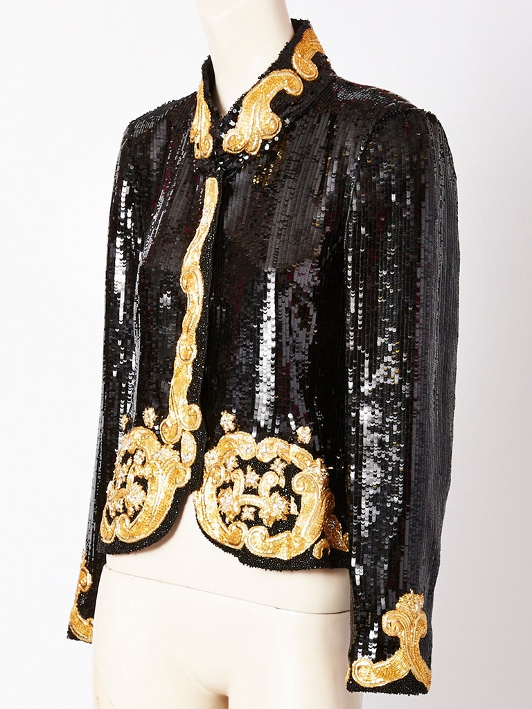 John Anthony Sequined and Beaded Evening Jacket at 1stDibs | beaded ...