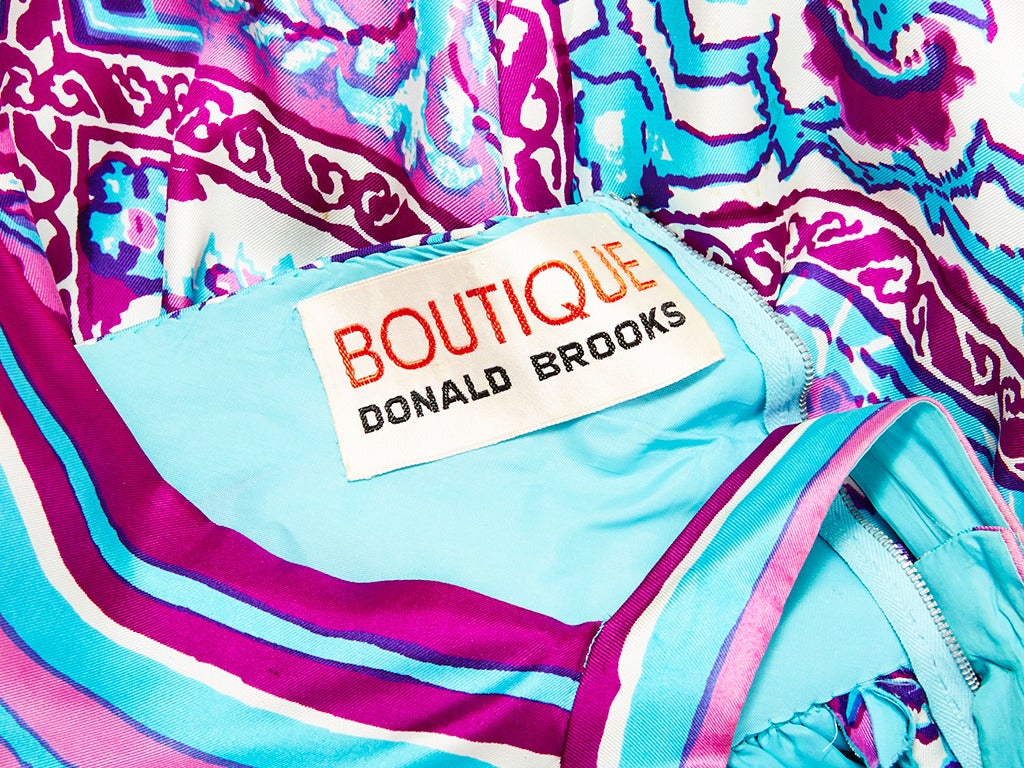 Women's Donald Brooks Printed Silk Halter Dress