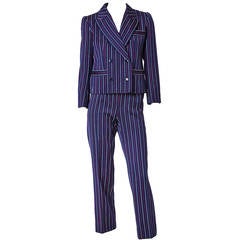 Retro Yves Saint Laurent Pin Stripe Suit