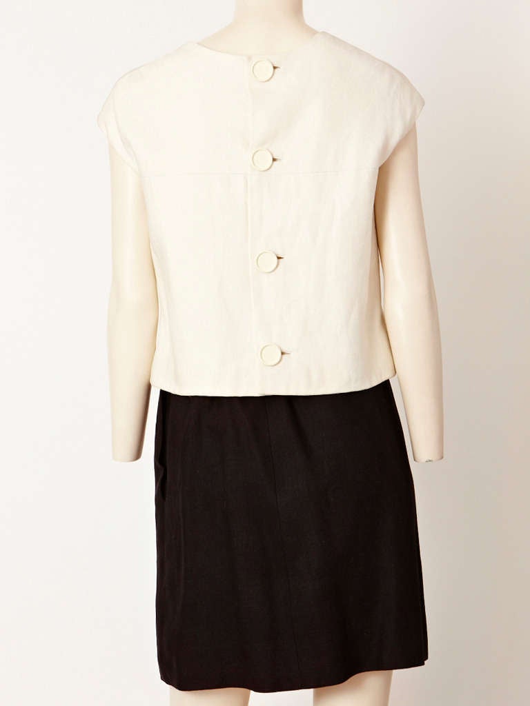 Norell Black and White Linen Ensemble In Excellent Condition In New York, NY