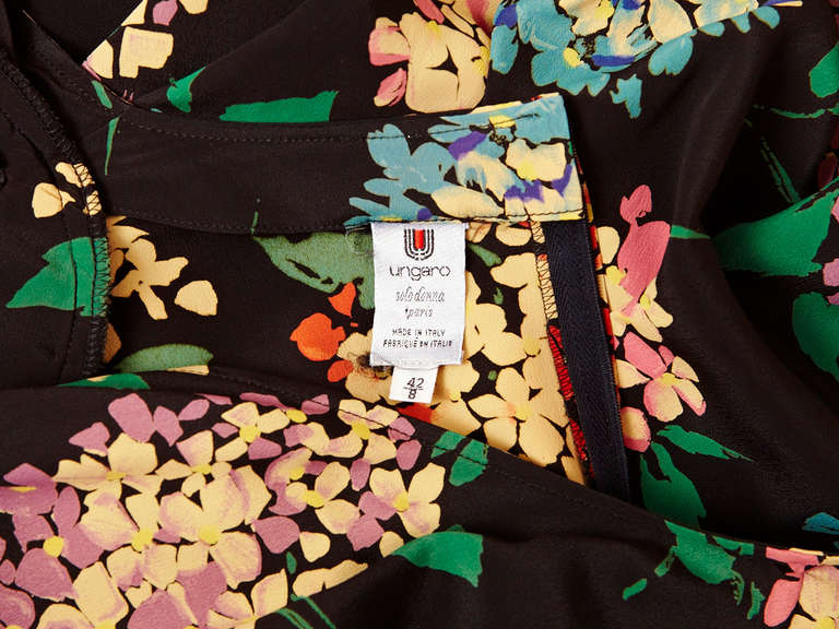 Women's Ungaro Hydrandga Pattern Silk Dress