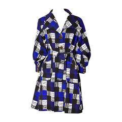 Christian LaCroix Graphic Print Coat Dress 8