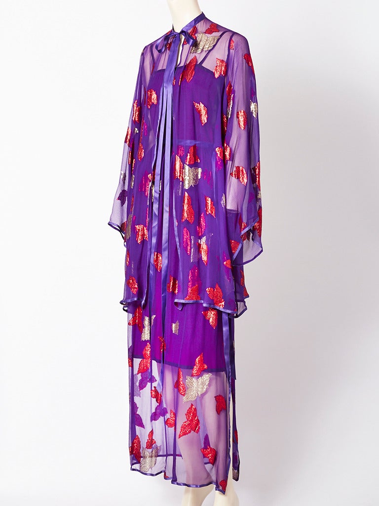 Yves Saint Laurent Layered Chiffon Ensemble In Excellent Condition In New York, NY