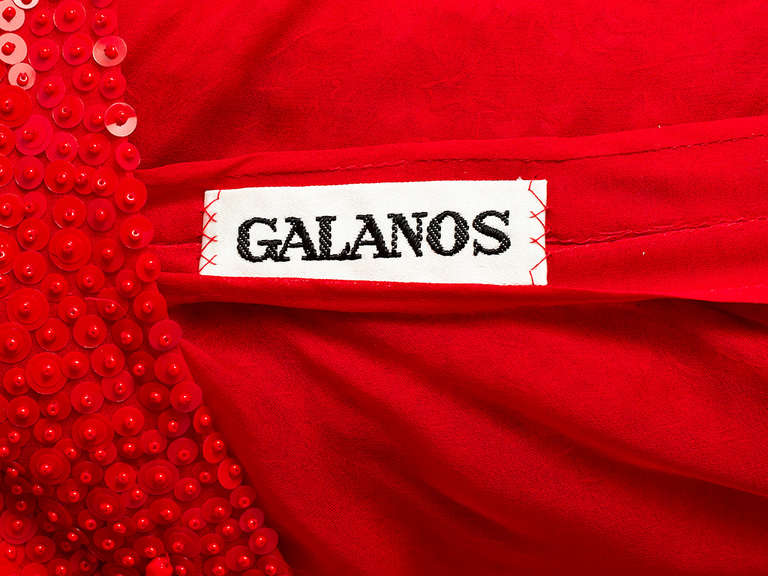 Galanos Beaded Gown In Excellent Condition In New York, NY