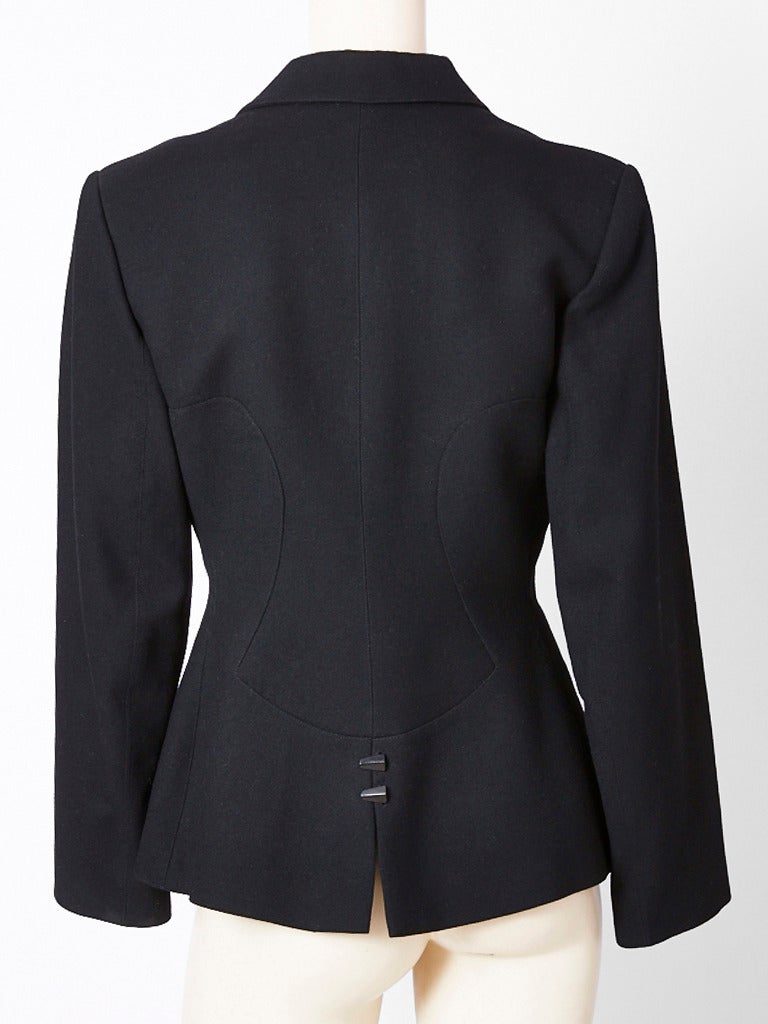 Black Alaia Fitted Wool Jacket