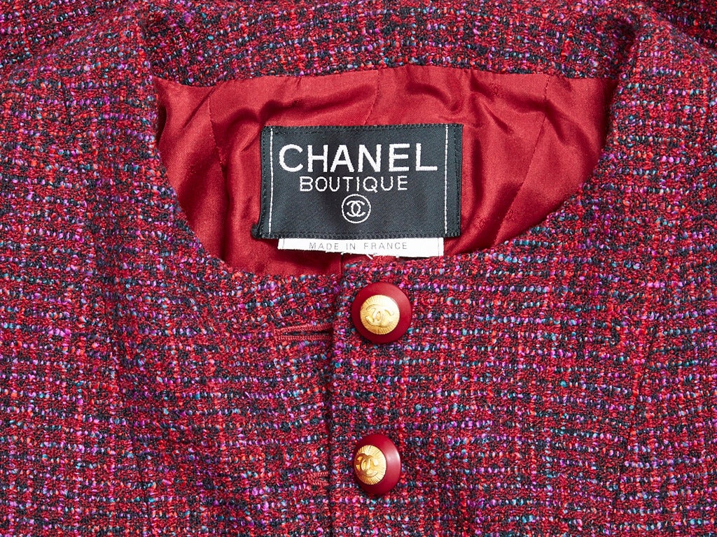 Women's Chanel Fitted Tweed Coat