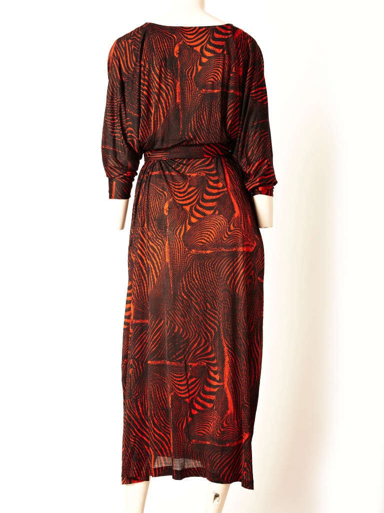 Missoni Abstract Print Silk Knit Dress In Excellent Condition In New York, NY