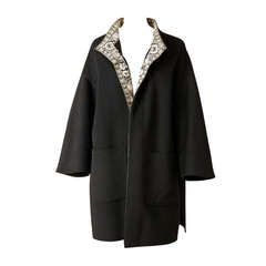 Valentino Cashmere Coat With Embroidered Detail