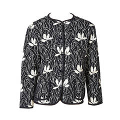 Yves Saint Laurent Floral Knit Cardigan