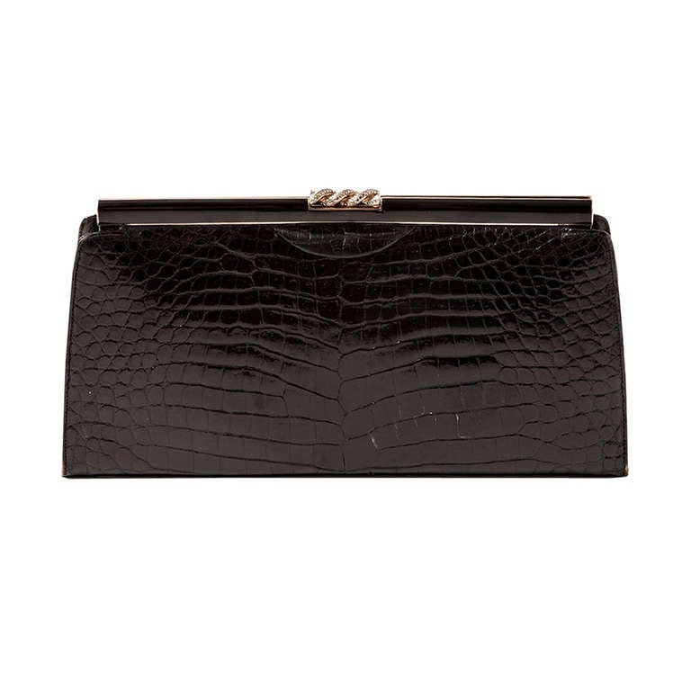 Lucille de Paris Crocodile Clutch