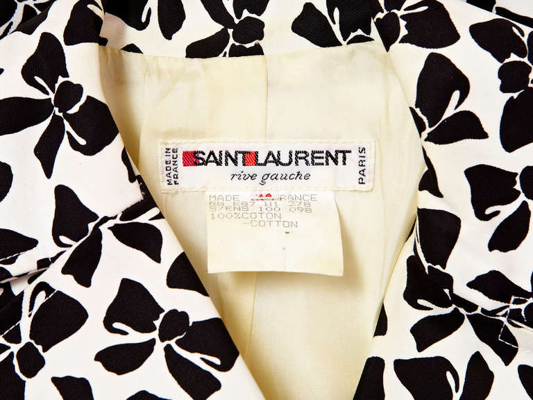 Women's Yves Saint Laurent Bow Print Suit