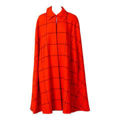 Vintage Pauline Trigere Plaid Cape