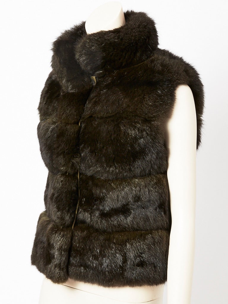 Tom Ford for Gucci, fox gilet backed on suede. Hidden button closures.