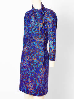 Yves Saint Laurent Silk Leopard Print Dress