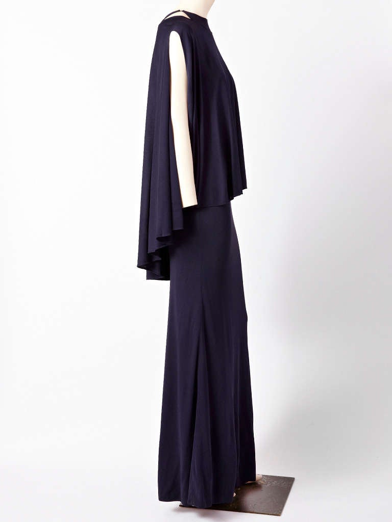 Women's Halston Jersey Gown and Cape