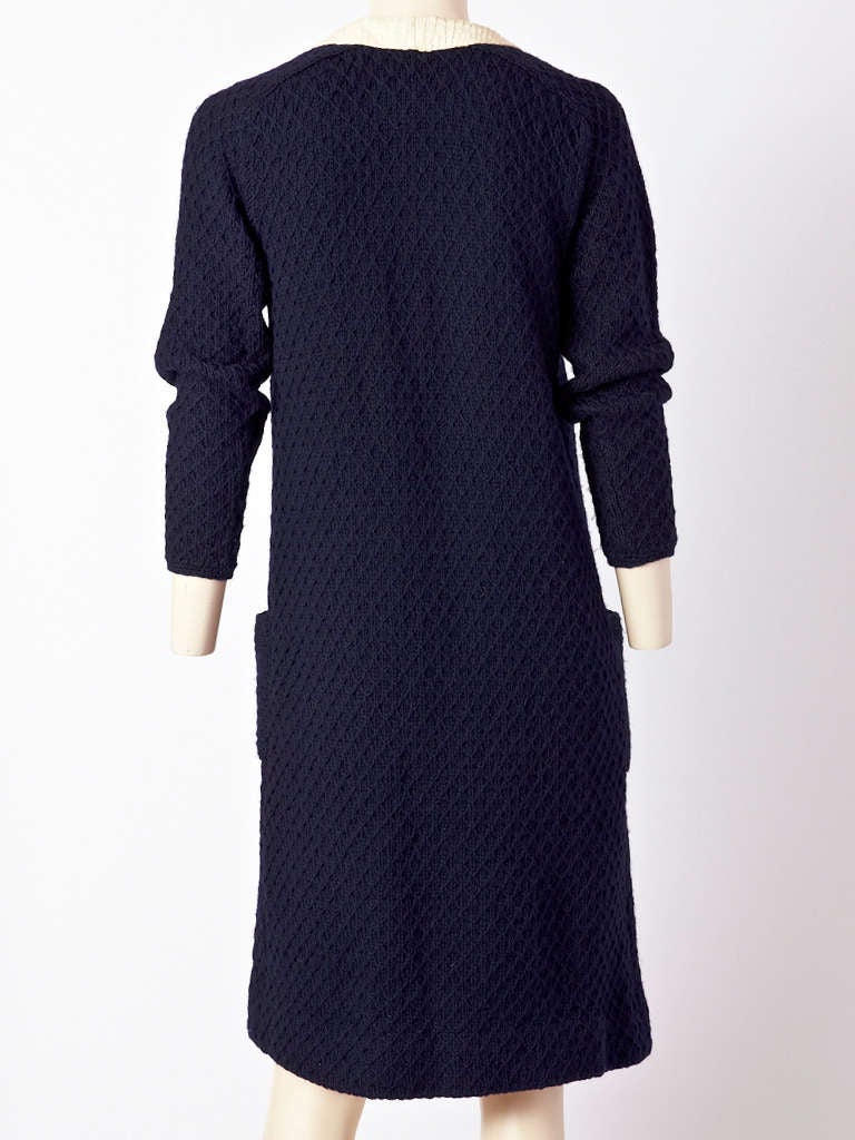 Bill Blass Knit Cardigan with Python Trim In Excellent Condition In New York, NY