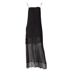 Chanel Tiered lace and Chiffon Evening Dress and Shawl