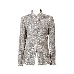 Chanel Tweed Jacket With Stud Detail