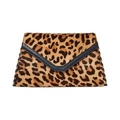 Valentino Leopard Clutch/Umhängetasche mit Schablonen