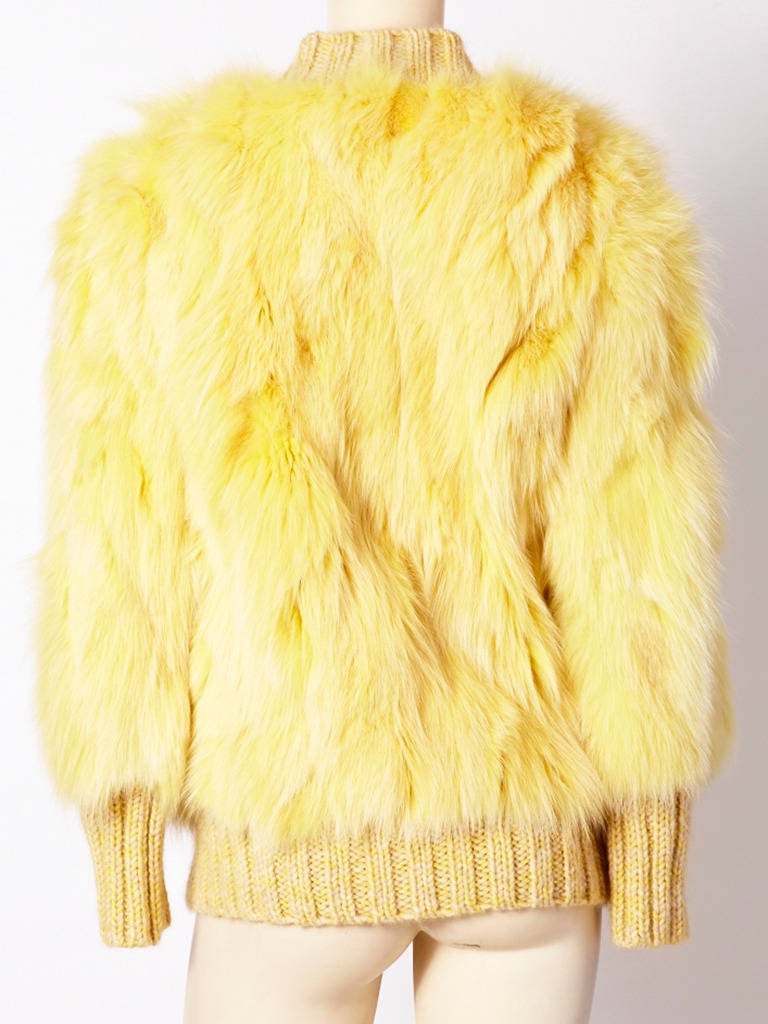 Missoni Dyed Siver Fox Saga Furs Cardigan In New Condition In New York, NY