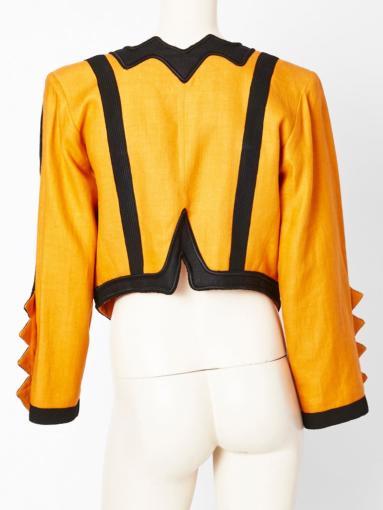 Orange Yves Saint Lauent Matador Inspired Jacket
