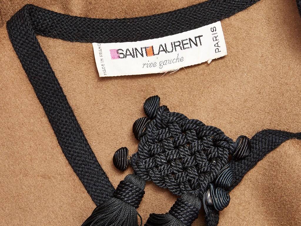 Women's Yves Saint Laurent Wool Vest With Chinese Tassel Detail