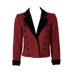Yves Saint Laurent Fitted Cropped Jacket