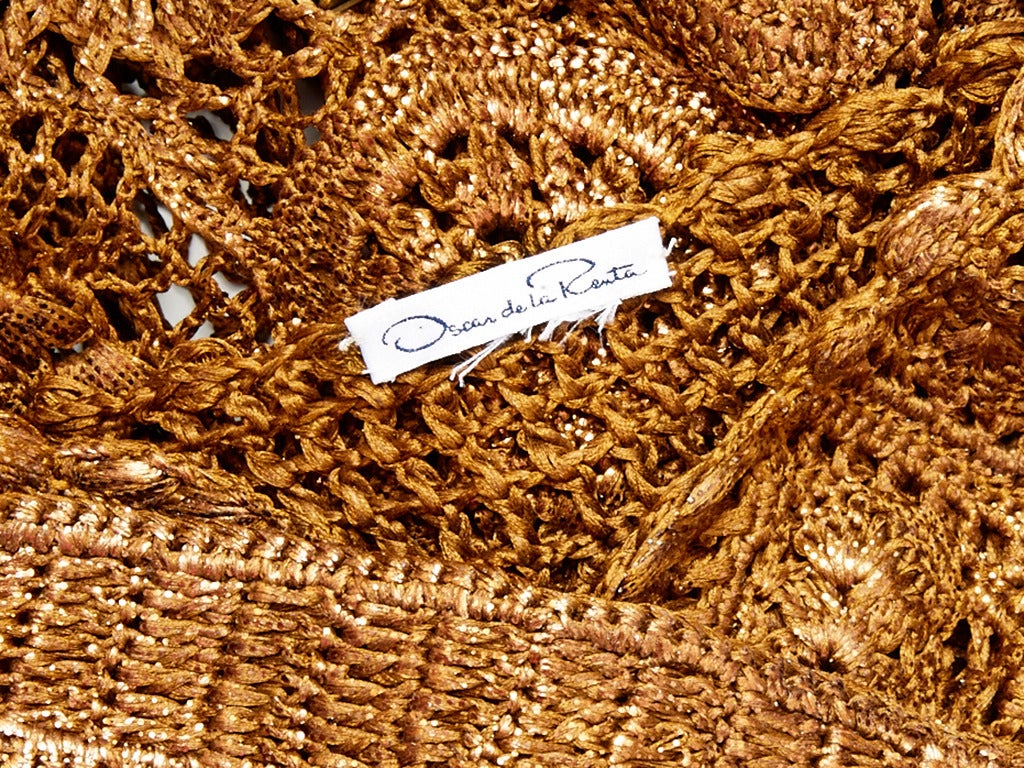Women's Oscar de la Renta Belted Crochet Cardigan