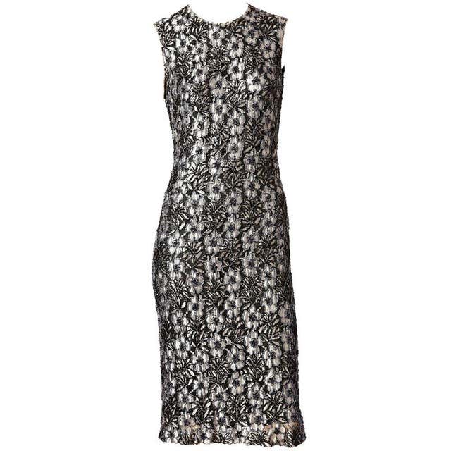 Alexander McQueen Beaded Lace Cocktail Dress at 1stDibs