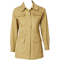 Vintage Yves Saint Laurent Khaki Safari Jacket
