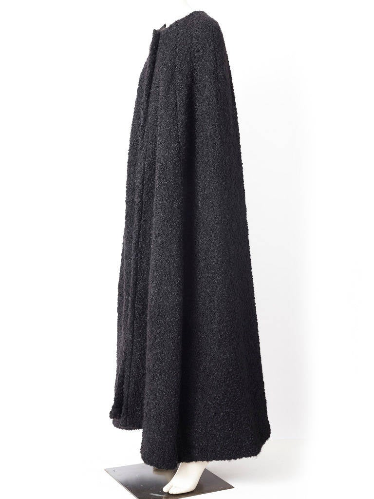 Fendi, dramatic, long, wool boucle cape.