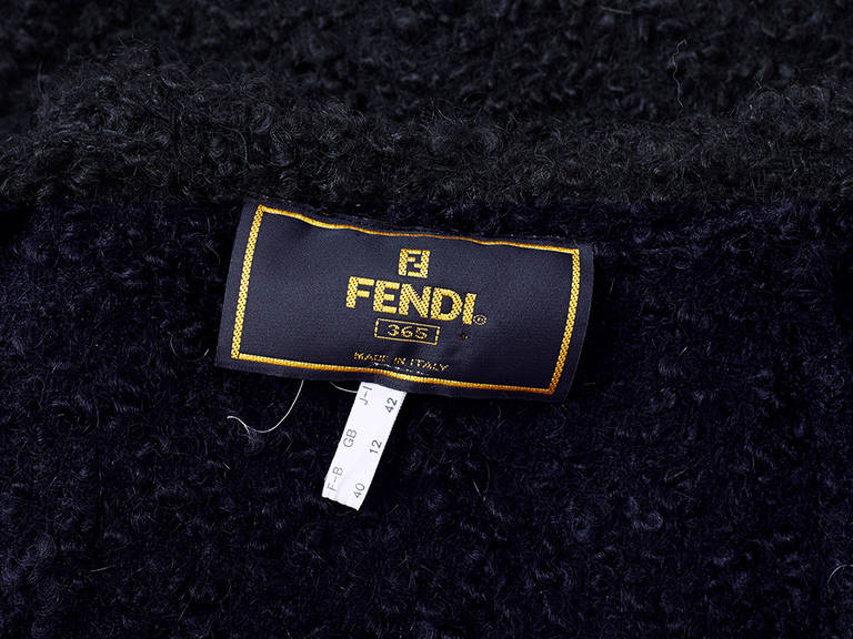 Fendi Dramatic Wool Boucle Cape In Excellent Condition In New York, NY